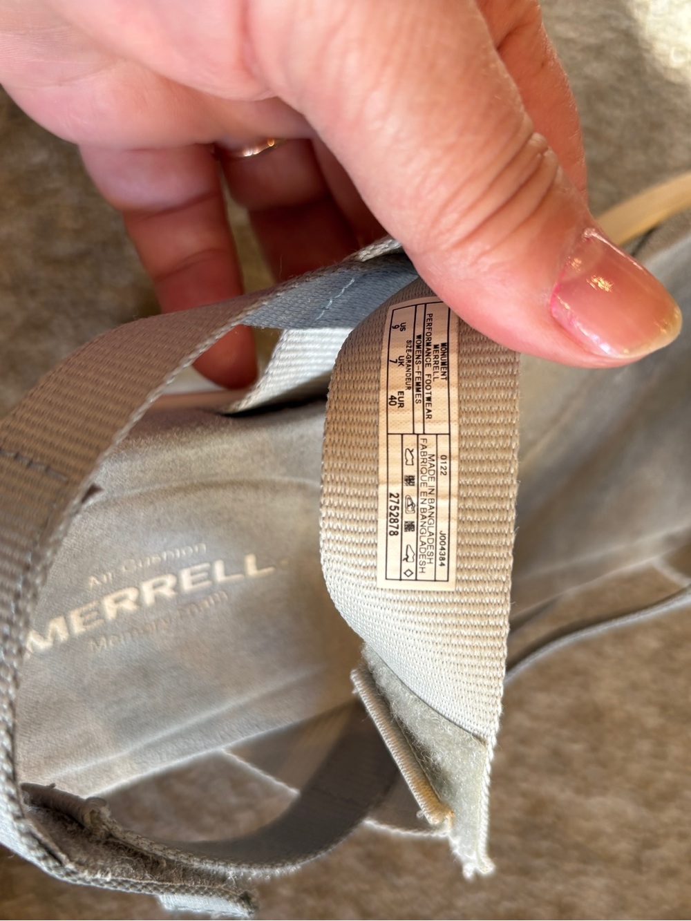 Merrell Strappy Sandals - Light  Gray - Picture 4 of 4